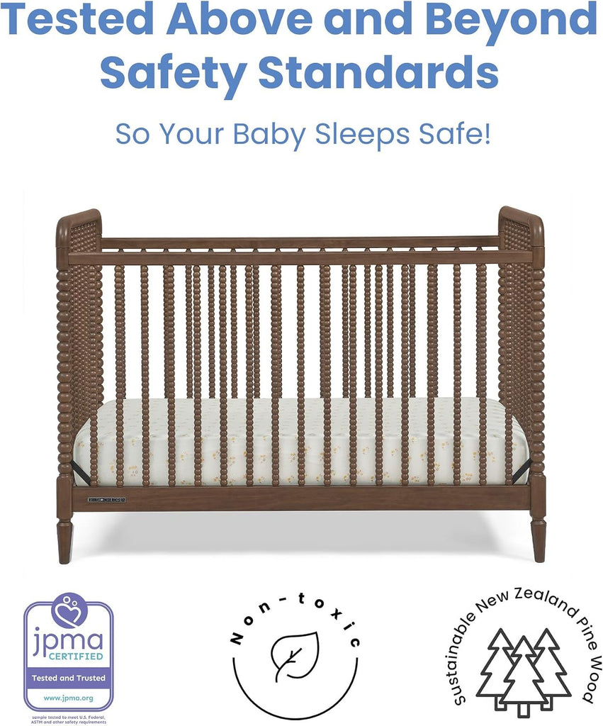 Saint 4-in-1 Convertible Crib - Greenguard Gold Certified, Teak Brown