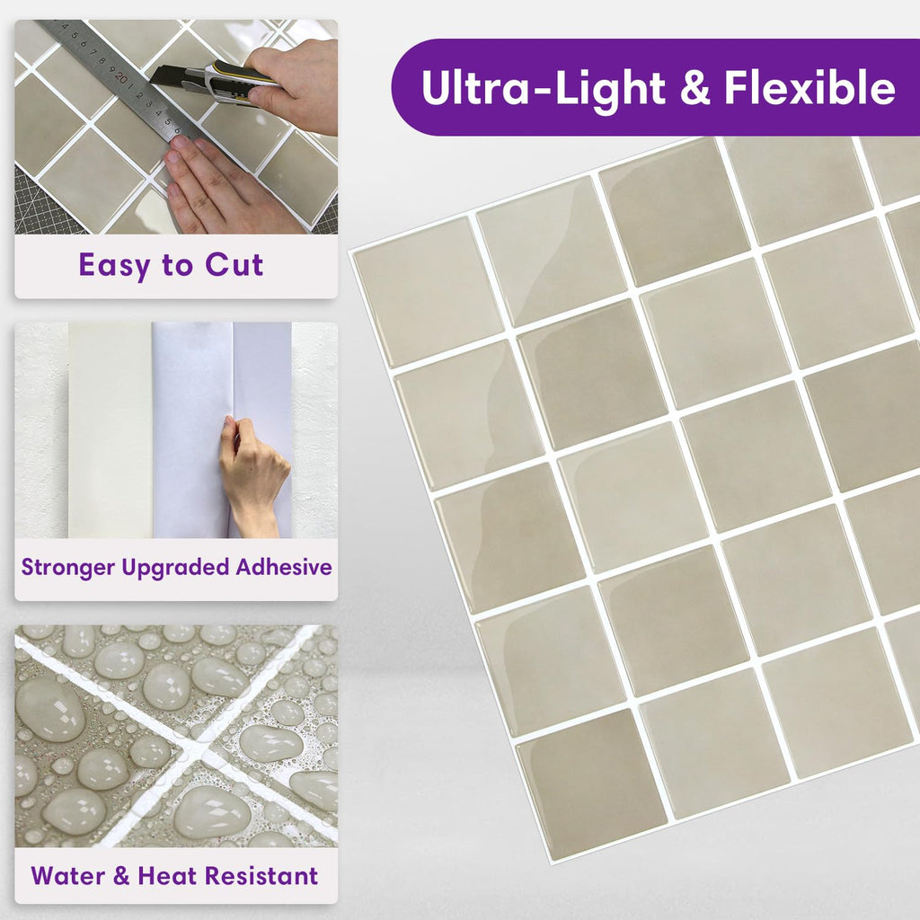 Thicker 3D Backsplash Tiles Peel and Stick for Modern Wall Decor