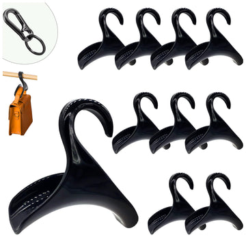 Purse Hanger, 11PCS Bag Hanger Keychains Set Purse Holder for Closet Black