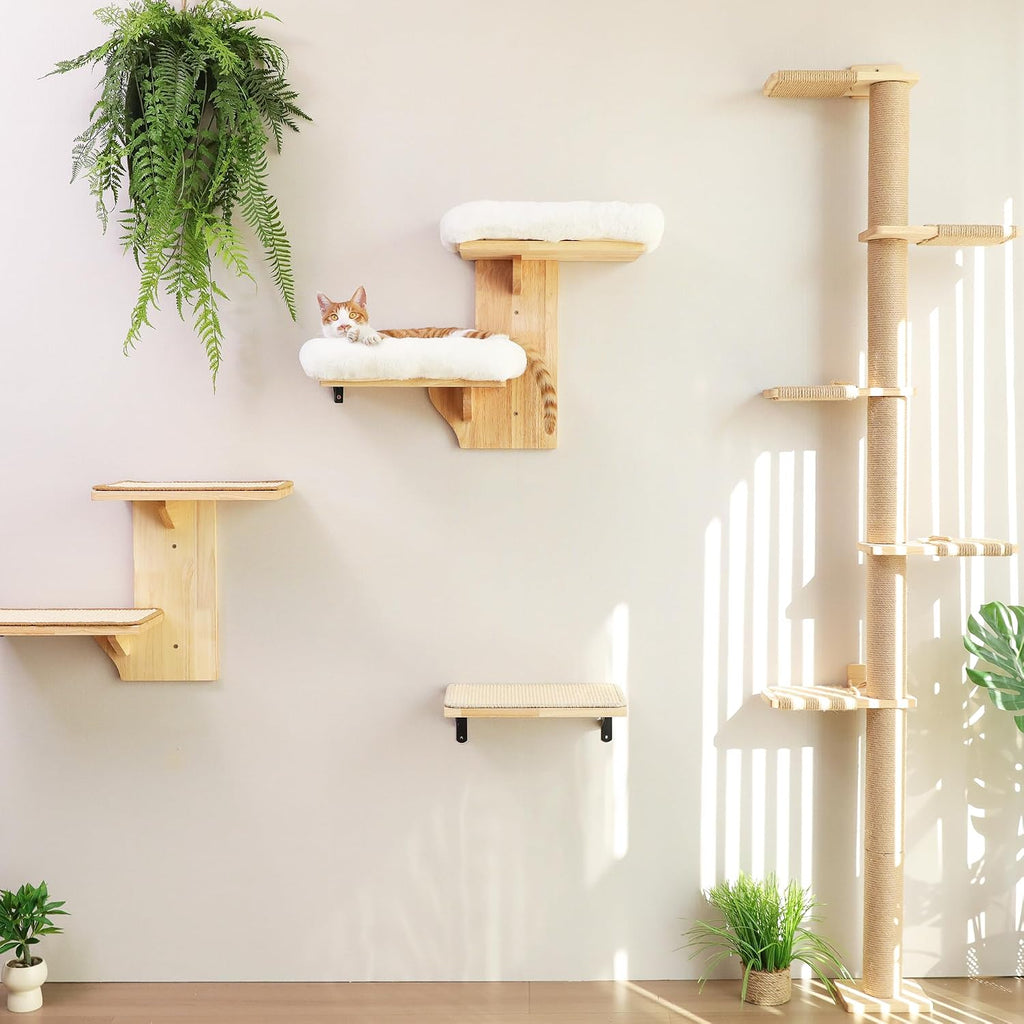 Cat Wall Shelves, 2 Platform with Soft Cushion Perch