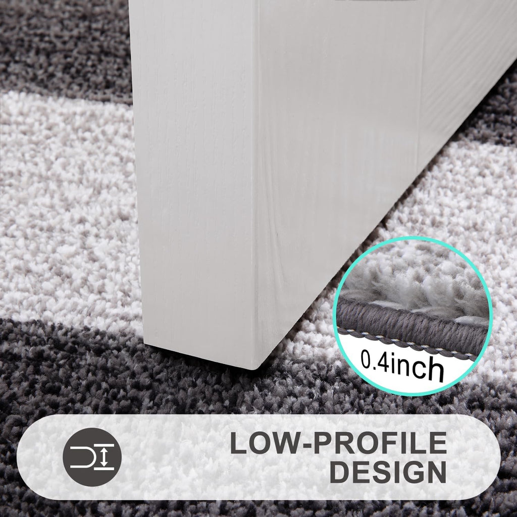 Indoor Outdoor Door Mat, 36x24 Non-Slip Dirt Trapper Doormats | Grey Low-Profile Washable Inside Entrance Front Floor