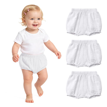 Cotton Baby Bloomers Ruffle Diaper Cover Short for Toddler Girls Boys