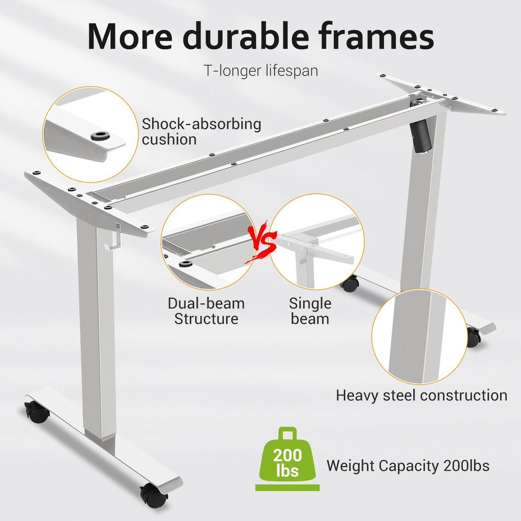 Electric Standing Desk Adjustable Height, 71 x 28in Sit Stand up Desk with Outlets, Mouse Pad, Wheels, 3 USB Ports & 3