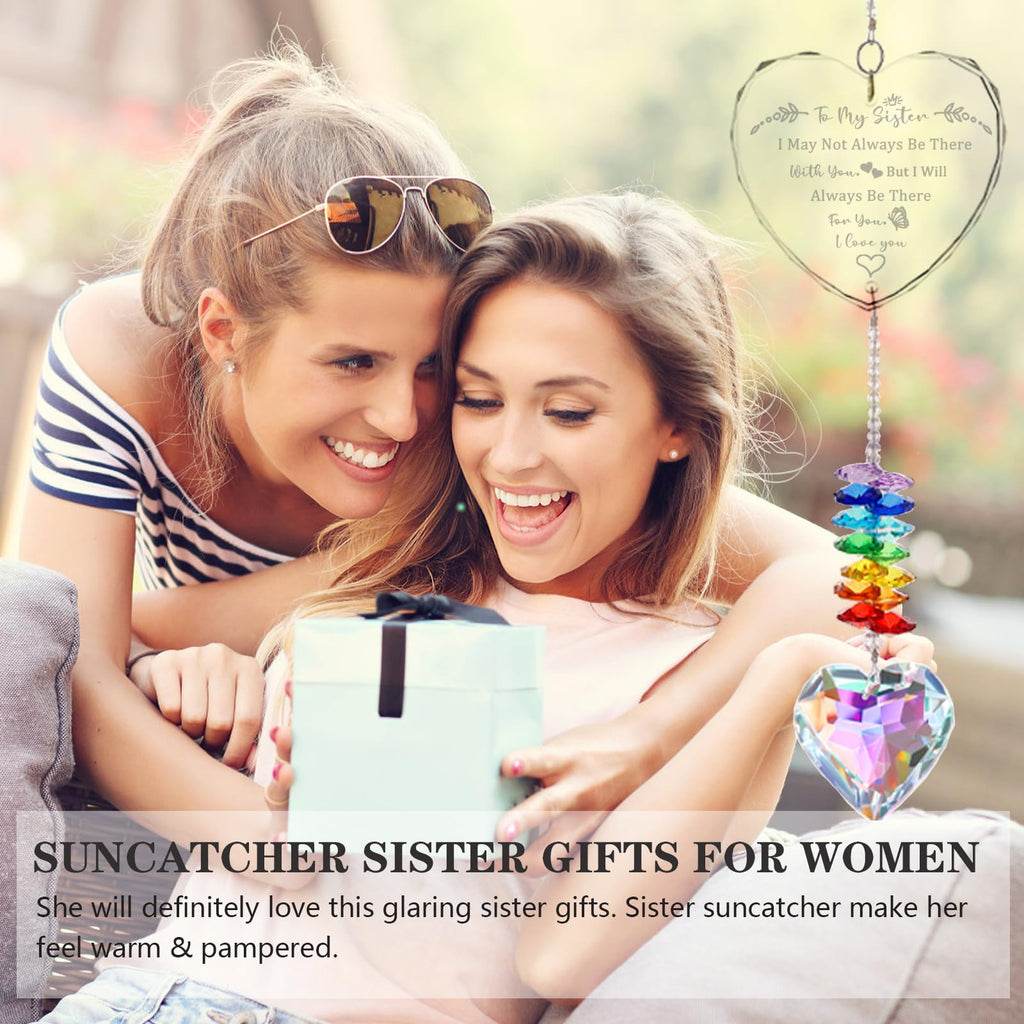 Sister Gifts, K9 Crystal Suncatcher Sister Birthday Gifts, Gifts for Sister