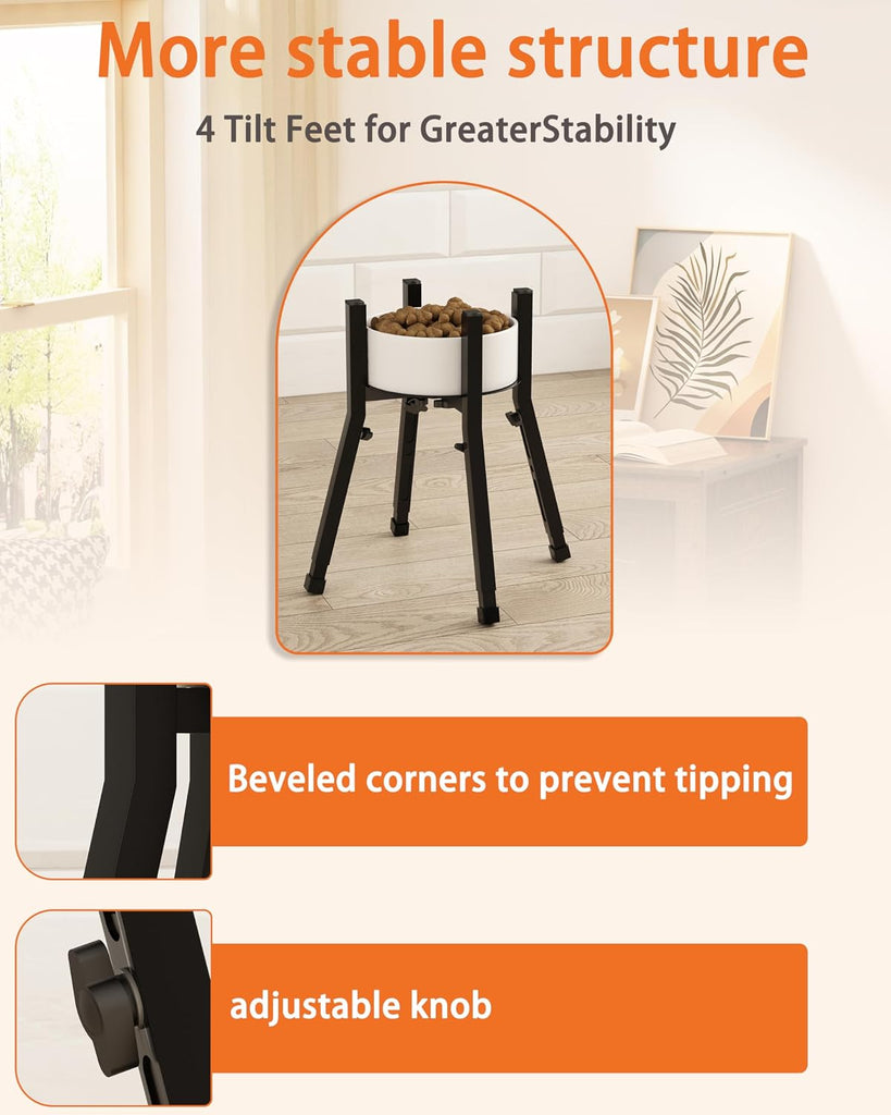 Adjustable Raised Dog Bowl Stand for Large Dogs(Bowl not Included)