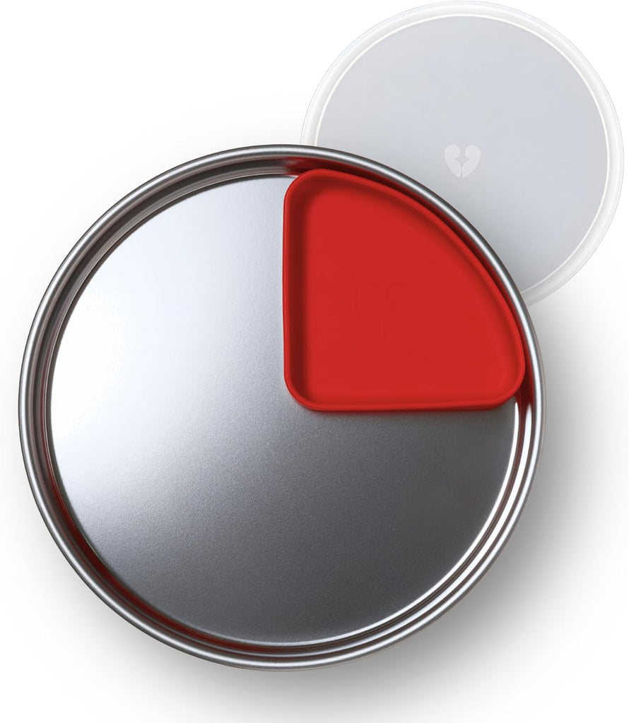 Silvare Divided Stainless Steel Kids Plate & Silicone Bowl Set
