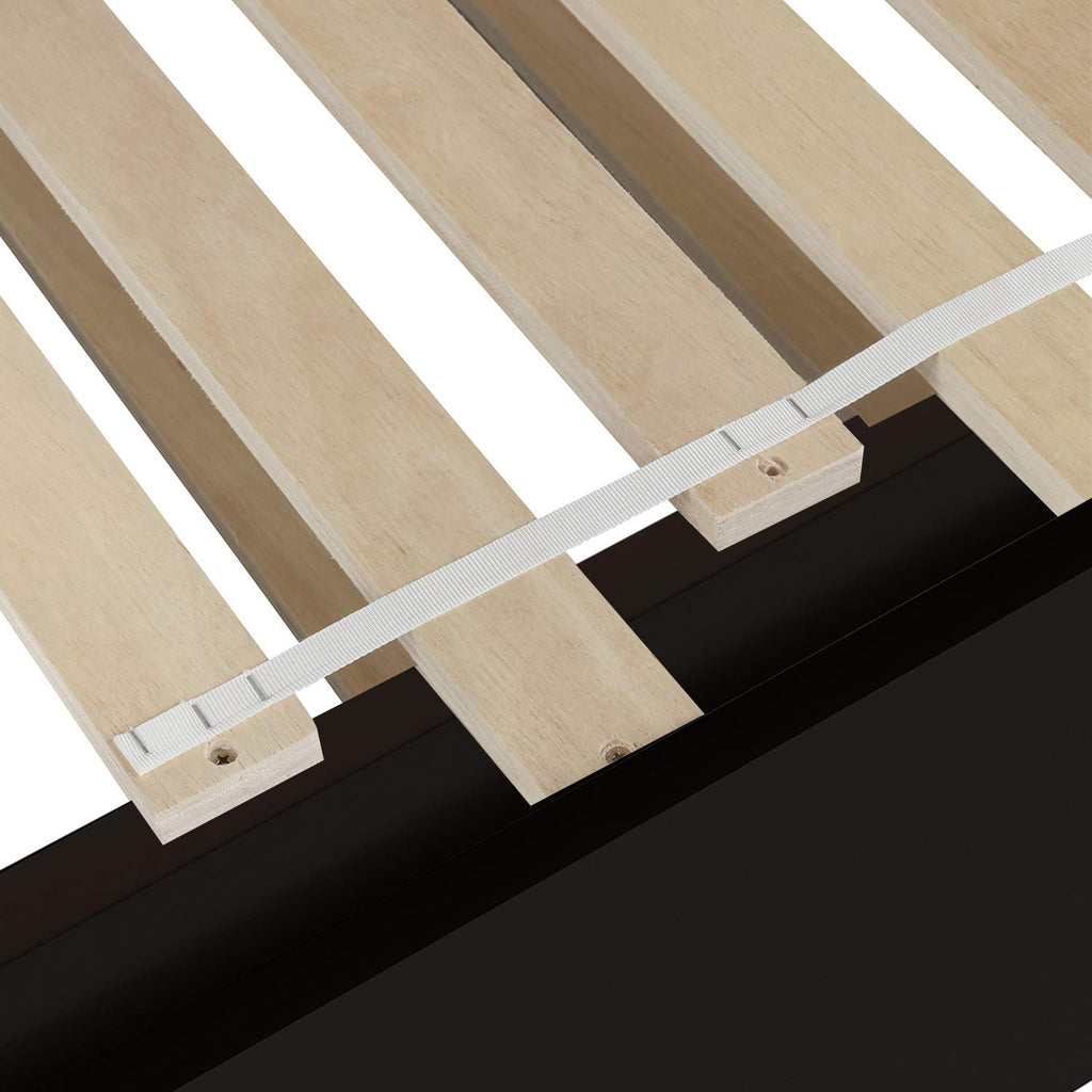 Extending Daybed with Trundle, Twin Size Trundle Daybed Solid Wood, Roll Out Trundle Accommodate Twin Size