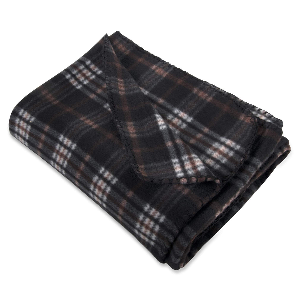 24 Pack Bulk Plaid Sherpa Fleece Throw Blankets, 50" x 60", Warm Blankets for Fall & Winter, Wedding Guests, Pets