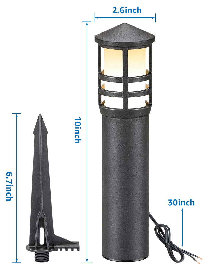 Low Voltage Landscape Pathway Lights 3W Outdoor Landscape Lighting 3000K 12-24V LED Bollard Path Lights Wired