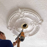 18"OD x 3 1/2"ID x 1 1/2"P Rose Ceiling Medallion, Fits Canopies up to 7-1/4", 2 Piece