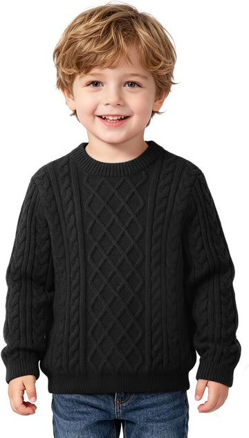Toddler Boy Sweater Warm Crew Neck Pullover Thick Clothes