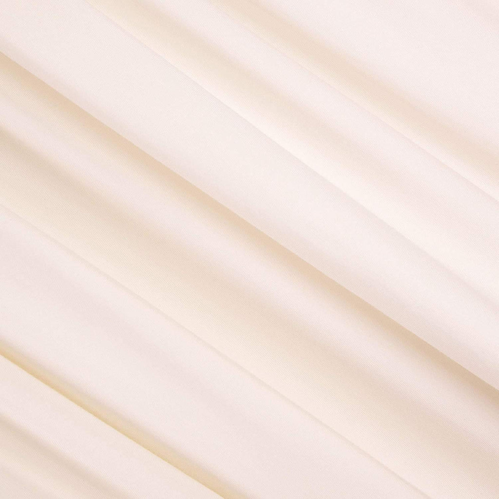 Rayon Jersey Spandex - 4 Way Stretch - 58/60" Inches (150 CM) Wide - Medium to Heavy Fabric 240gsm - Ivory, 1