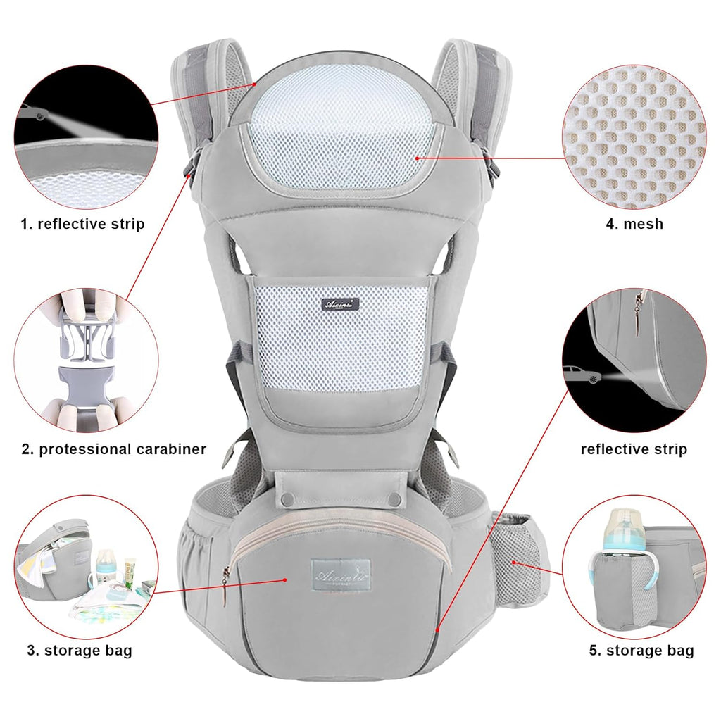 Carrier with Hip Seat, Multi-Functional 9 in 1 Baby Hip Carrier