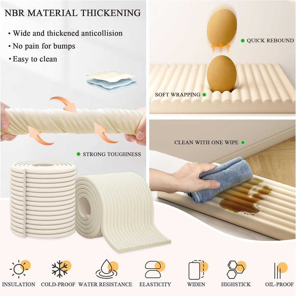 3D Anti-Collision Wall Cushion Padding, Peel and Stick Headboard Upholstered Wall Panels, Self-Adhesive Wall Panel