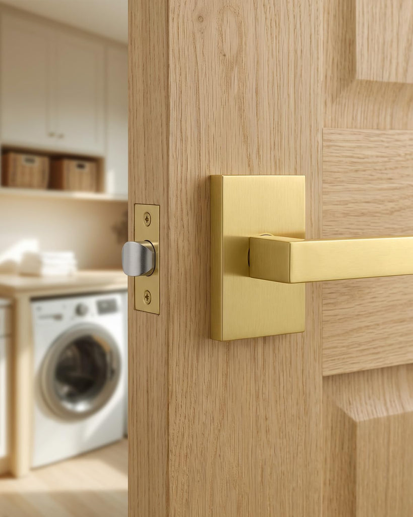 Gold Passage Door Handles, Hall Closet Handles 1 Pack