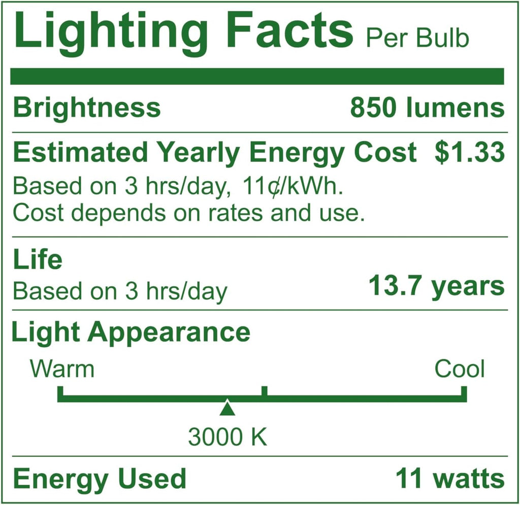 4 Pack PAR30 LED Bulbs Flood Light Indoor/Outdoor High CRI 75W Equivalent Using 11W Dimmable 3000K Soft White 850