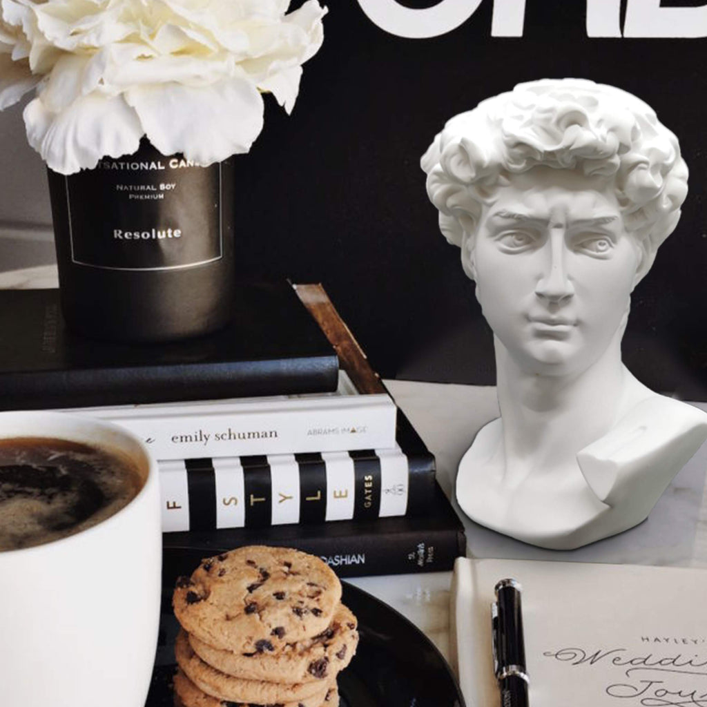 Greek Statue of David - Head Bust for Mythology and Home Decor
