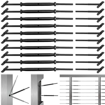 Black Cable Railing Hardware Kit, 10 Pairs