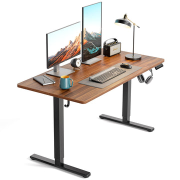 48 x 24 Electric Standing Desk Height Adjustable, Walnut
