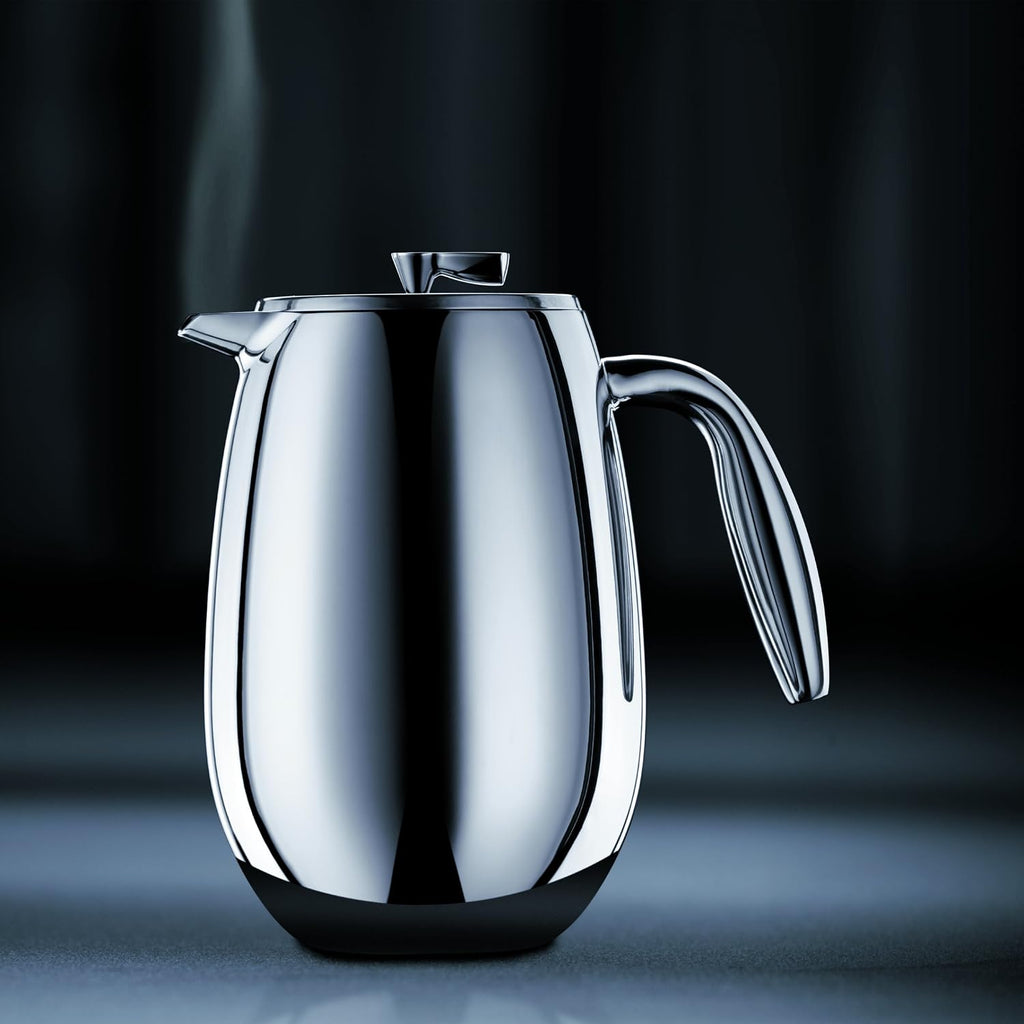 17 oz Columbia Thermal French Press Coffee Maker, Insulated Double Wall Stainless Steel, Chrome