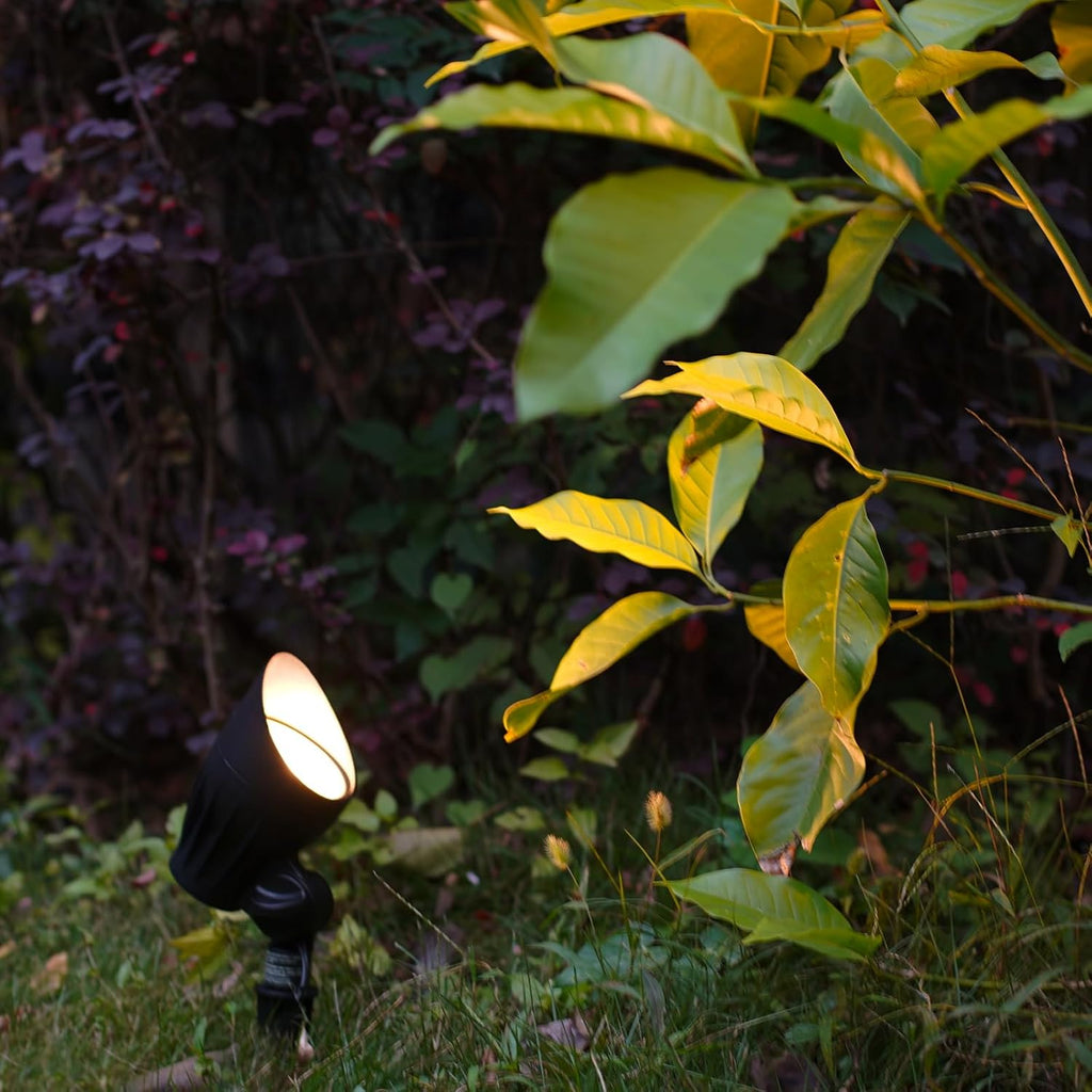 Low Voltage Spotlight 11W LED Spot Light 12V Outdoor Black Metal Landscape Lighting 300 Lumen 2700K Warm White