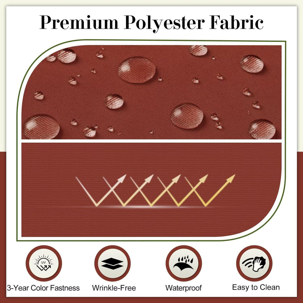 Outdoor Chair Cushions, Waterproof Patio Seat Cushions with Adjustable Straps, Round Corner Patio Chair Cushions for