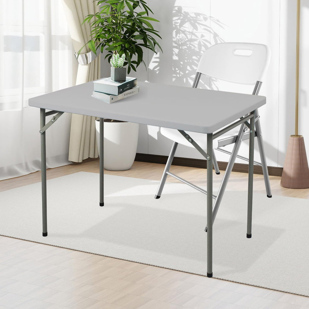 Folding Table 3ft Rectangular All-Occasion Plastic Folding Event Table for Indoor and Outdoor, Portable Desk