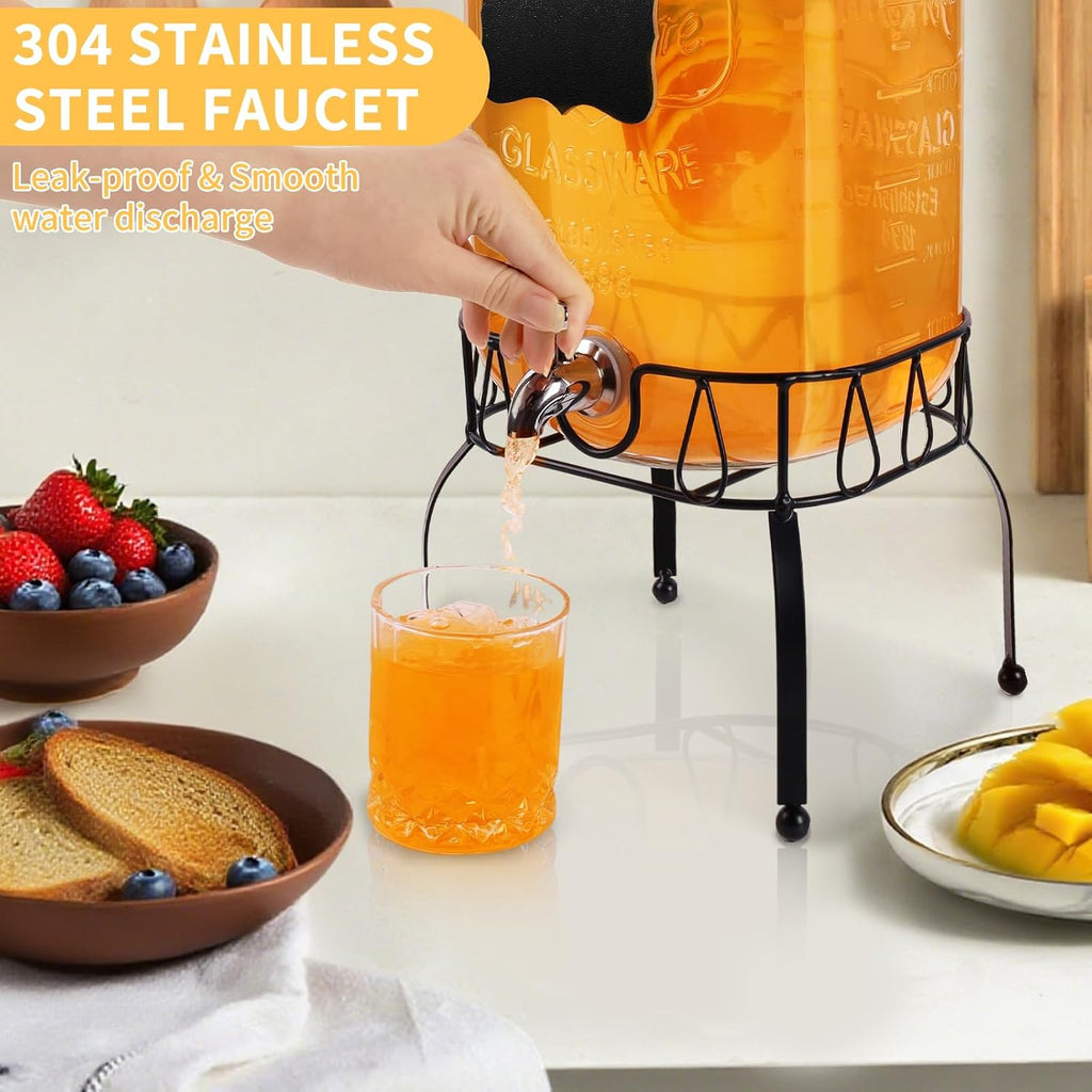 2 Gallon Jars, Ice Juice Dispenser(1 Pack Jar)