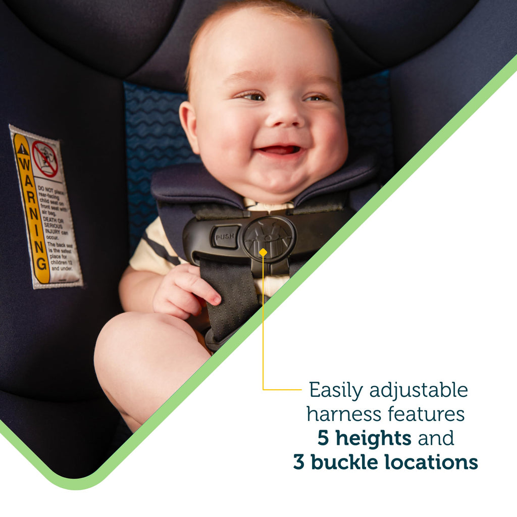 Safety 1st Smooth Ride Convertible Car Seat, 2-in-1 Rear & Forward Facing, 5-40 lbs, 30-50 lbs, Fits 3 Across, Slim