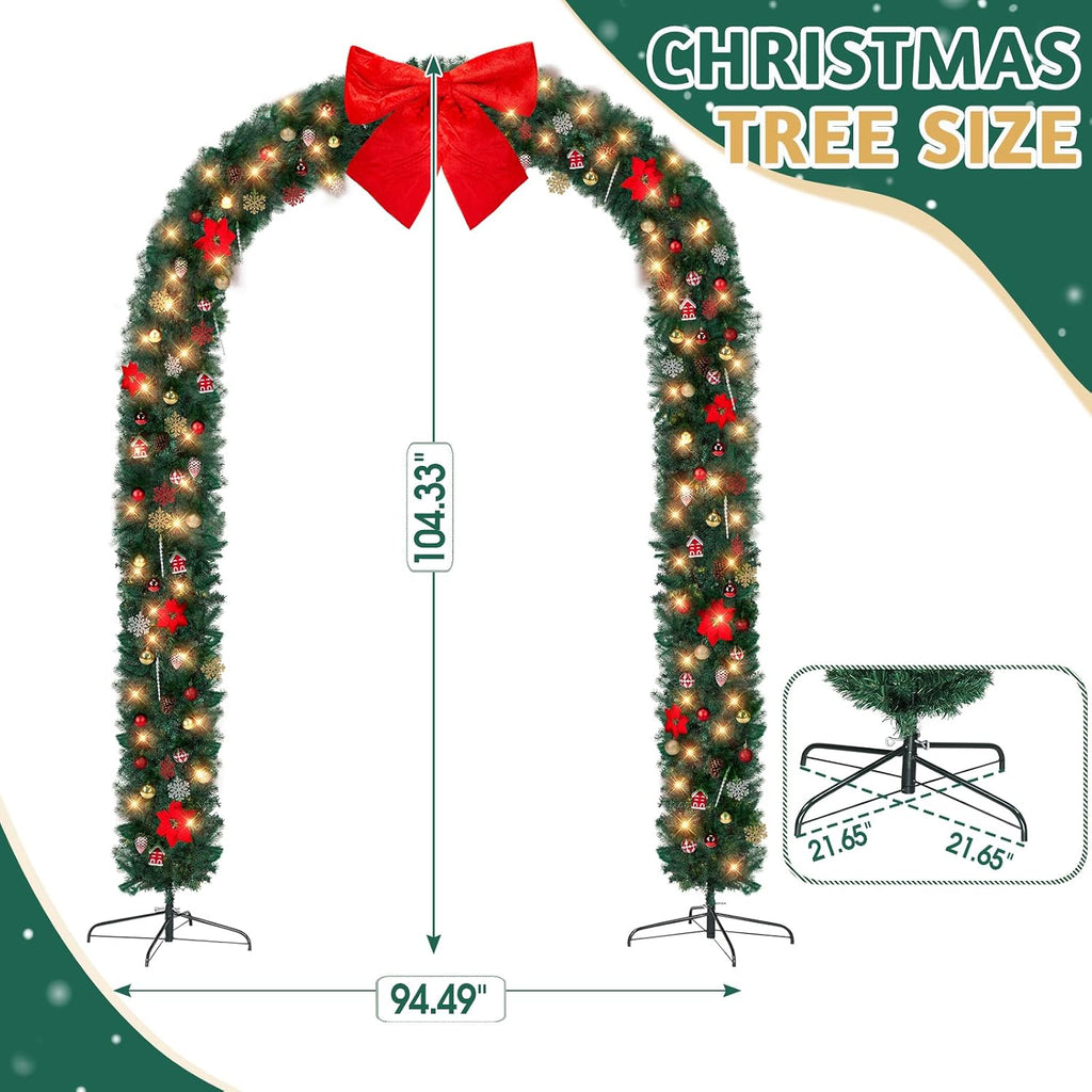 Christmas Artificial Tree Archway, PVC Holiday Frame