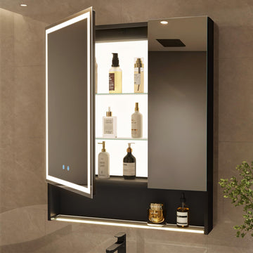 30"×34" LED Lighted Medicine Cabinet with Backlight, Adjustable Brightness 3 Color Temperature Lighting Anti-Fog