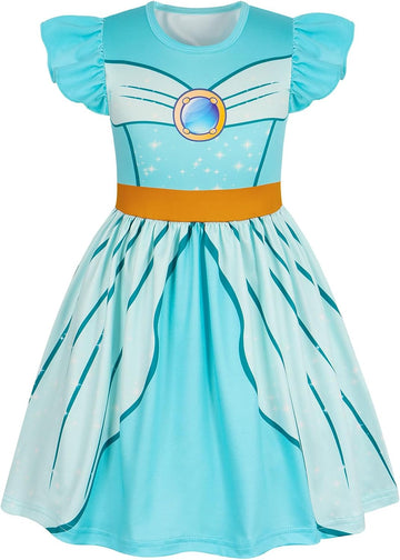 Princess Dress Girl A-line Casual Dresses Toddler Twirl Skater Dress