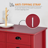 Sideboard Buffet Cabinet with Storage, Modern Coffee Bar Cabinet with 4 Drawers and Slatted Bottom Shelf