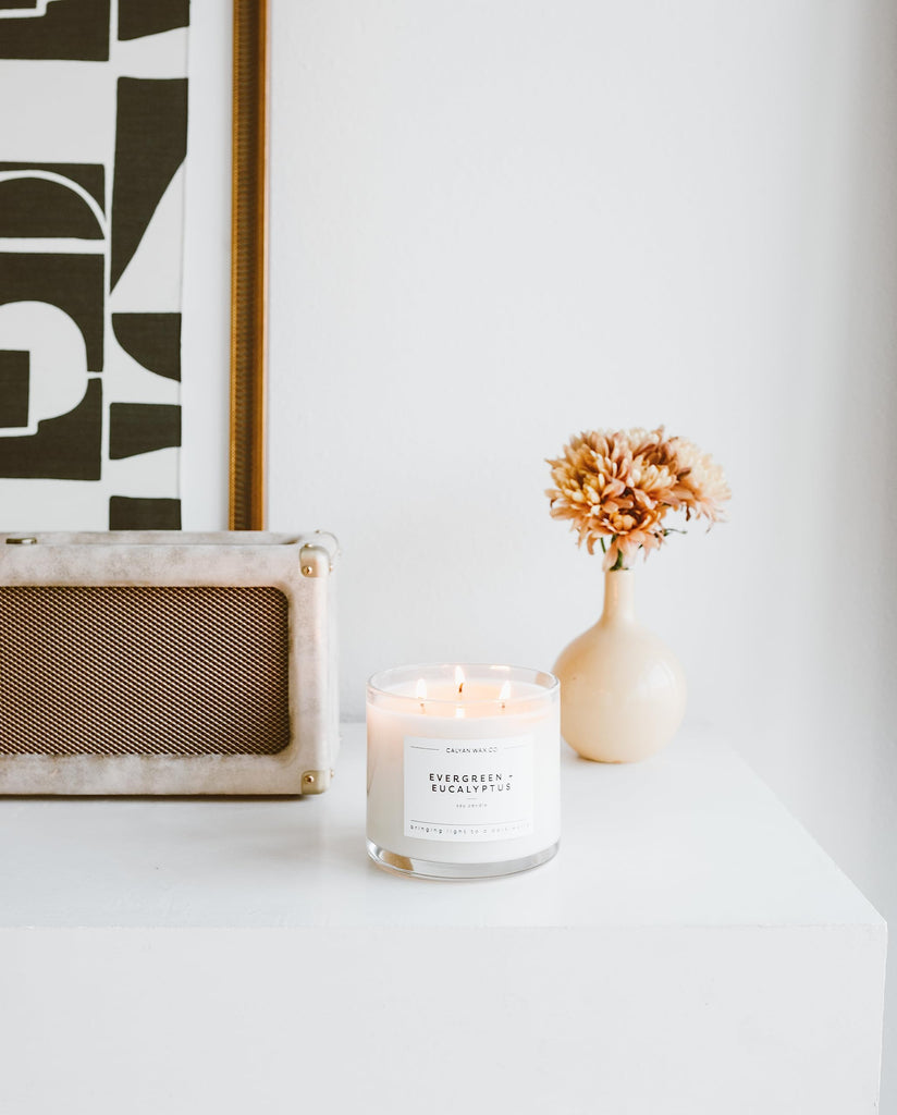 Evergreen & Eucalyptus 3 Wick Scented Candle - 43 Hour Burn
