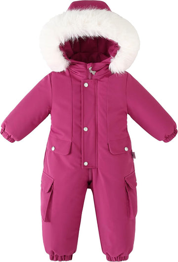 Toddler Snow Suit Baby Snowsuit Winter Jumpsuit Warm Fleece Clothes
