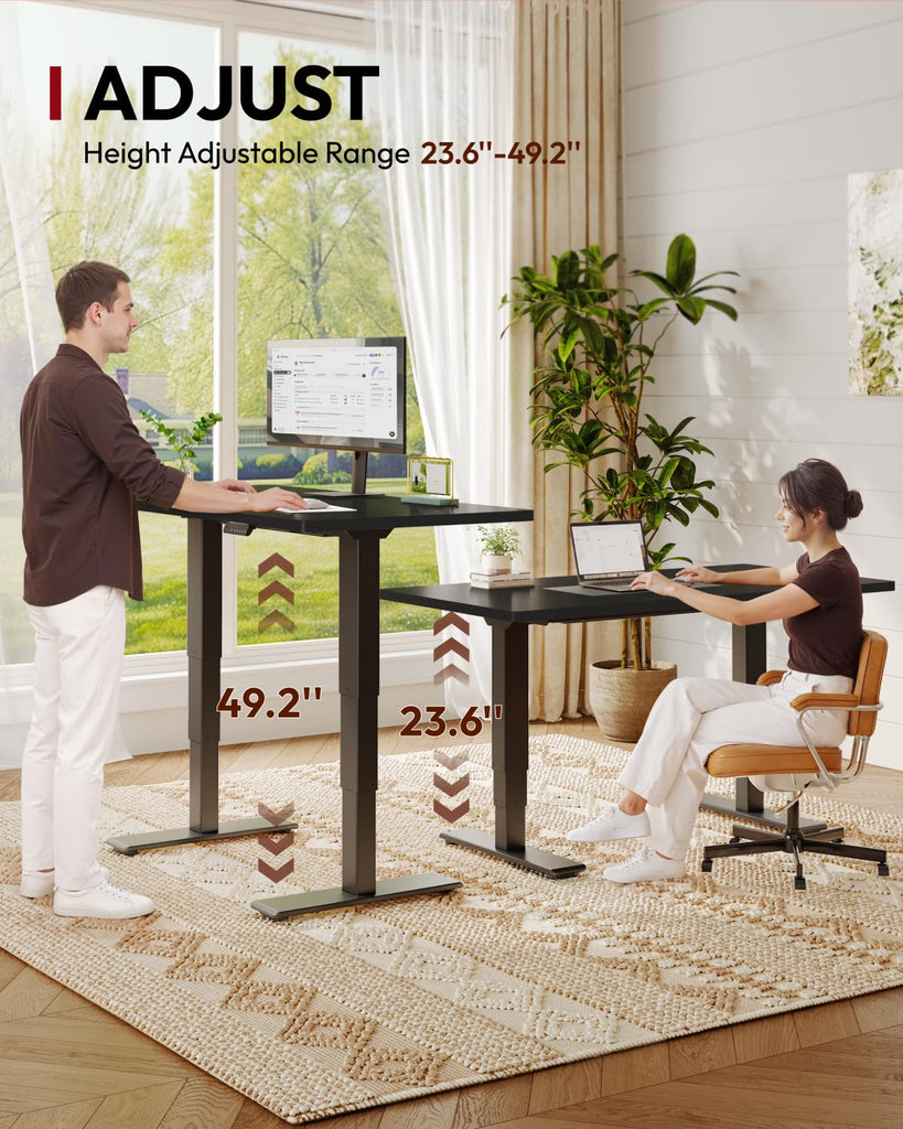Dual Motor Standing Desk 220lbs Height Adjustable Desk