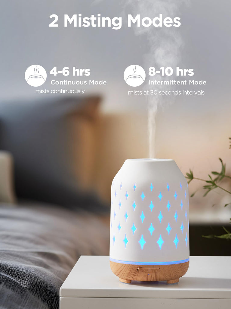 150ml Ceramic Essential Oil Diffusers Humifidier, White