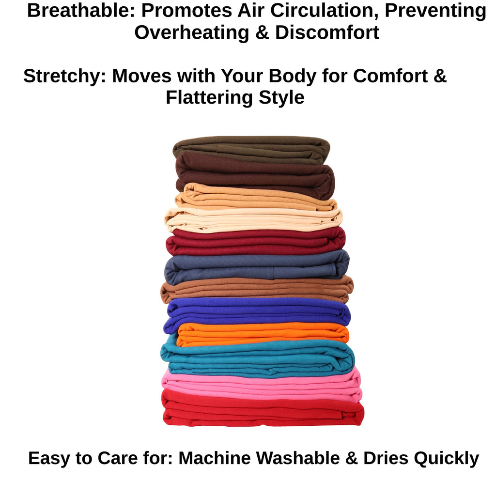 Cotton Spandex Jersey Knit Fabric by The Yard 12OZ - 58/60" Inches (150 CM) Wide - Ultra Soft Cotton Spandex Blend