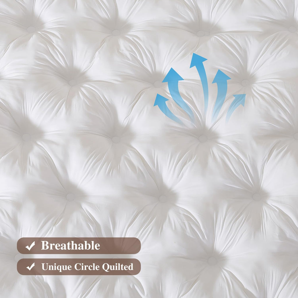 5 Inch Memory Foam Mattress Topper with Deep Pocket, Queen | Extra Thick 2000 GSM Pillow Top, Soft Bed Topper for