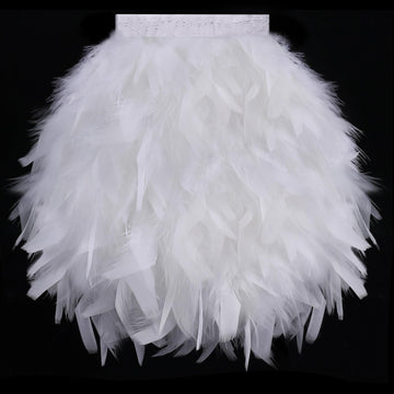 White Thicker Feathers Trim,2 Yards 4-6 Inch