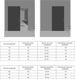 36"x84" Concealed Sliding Barn Door with Soft Close Hardware Kits, White Primed Solid Core Hidden Do