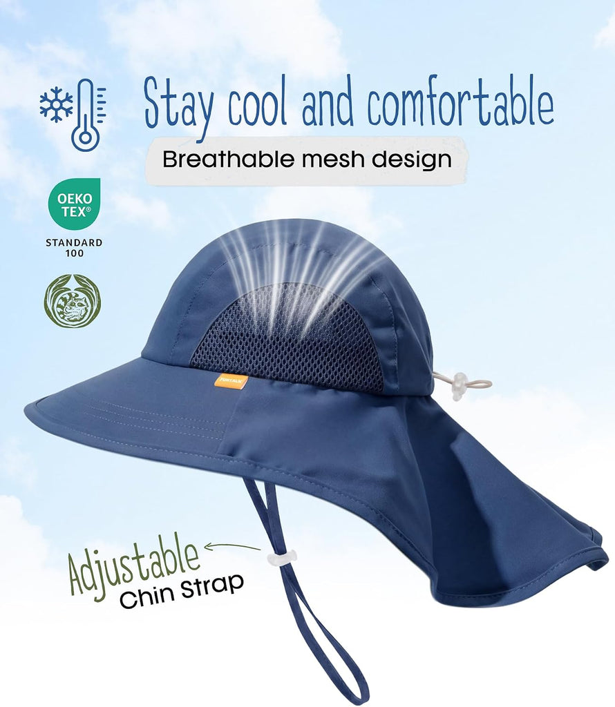 Toddler Kids Sun Hat UPF 50+ Sun Protective Bucket Hat for Baby Summer Beach Hats