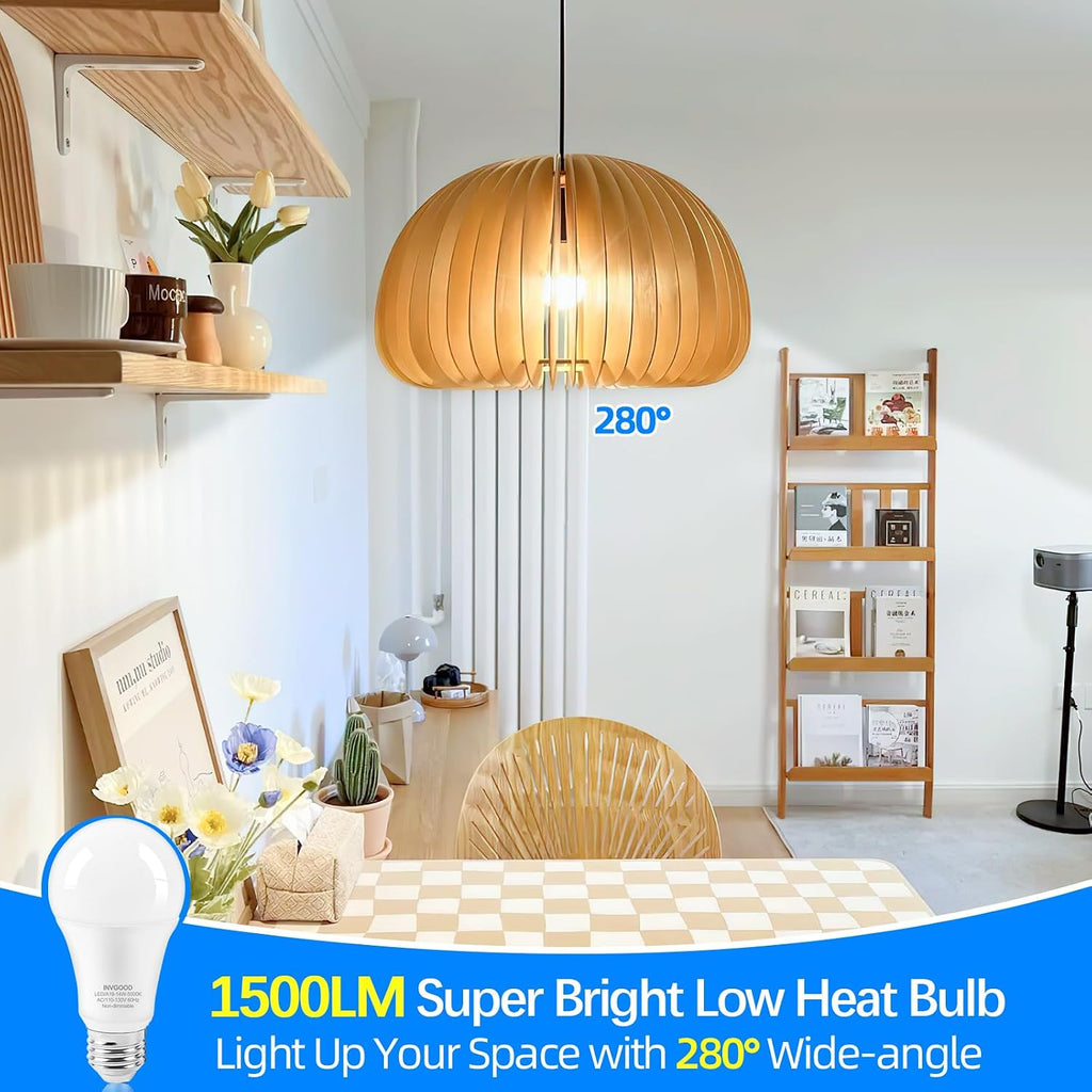 A19 LED Light Bulbs, 14W 1600 Lumens LED Bulbs 100-125 Watt Equivalent, 5000K Daylight White, E26 Edison Medium