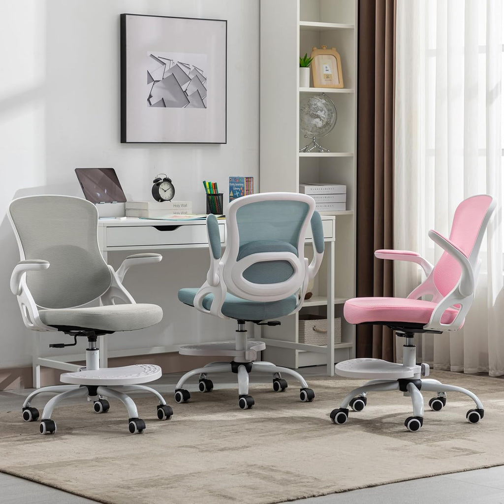 Kids Desk Chair,Ergonomic Study Chair with Adjustable Height,Swivel Mesh Desk Chair with Wheels,Home Office Chair