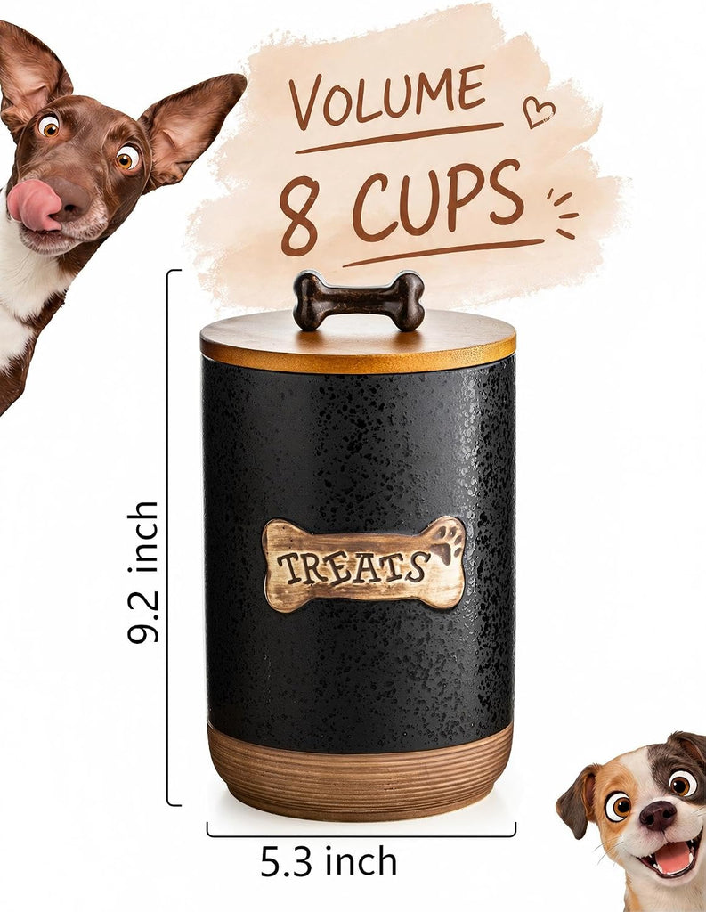 Dog Treat Container Jar with Airtight Lid, Keep the Pet Treat Fresh