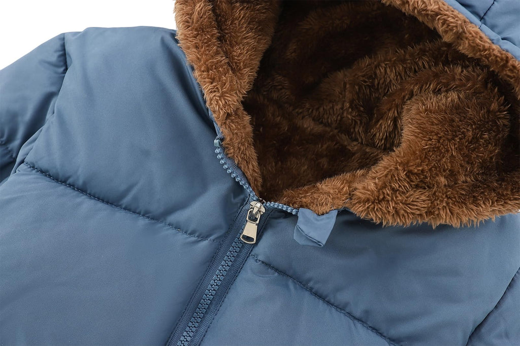 Toddler Winter Jacket Baby Boys Girls Fleece Coats Blue 120