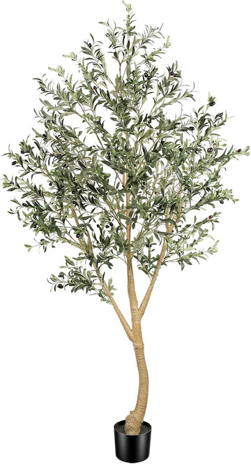 8ft Faux Olive Tree - Large Olive Trees Artificial Indoor