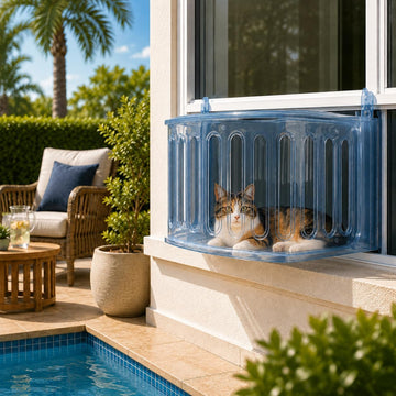 Luxe Window Cat Box - Window Catio, Perch, & Freshness System