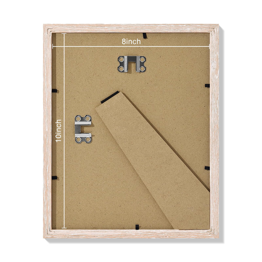 8x10 Picture Frames Set of 9, Shatter Resistant Plexiglass, Display 5x7 Pictures with Mat or 8x10 without Mat, Photo
