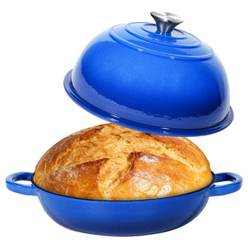 5.5QT Enameled Cast Iron Dutch Oven For Sourdough Bread Baking